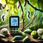 Termómetro digital LCD para medir temperatura y humedad de gusanos de seda