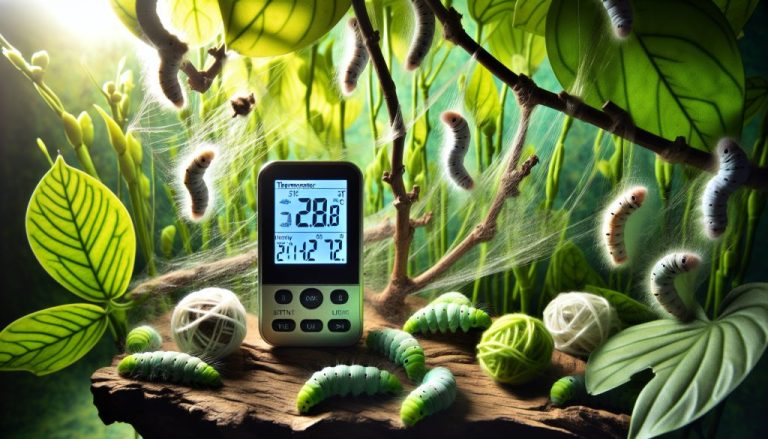 Termómetro digital LCD para medir temperatura y humedad de gusanos de seda